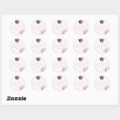 Sticker Rond Pink Coquette Graduation Infirmière Cupcake Topper (Feuille)