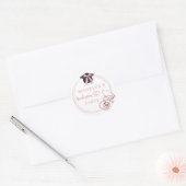 Sticker Rond Pink Coquette Graduation Infirmière Cupcake Topper (Enveloppe)