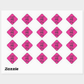 Sticker Rond Pink Cougar Crossing 3 dames (Feuille)