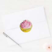 Sticker Rond Pink Cupcakes Joyeux Anniversaire (Enveloppe)