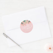 Sticker Rond Pink Desert Floral Wedding (Enveloppe)