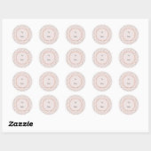 Sticker Rond Pink d'hiver Pastel Amusants Pois Noël (Feuille)