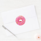 Sticker Rond Pink donut (Enveloppe)