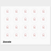 Sticker Rond Pink Easter Bunny Ears (Feuille)
