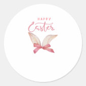 Sticker Rond Pink Easter Bunny Ears (Devant)