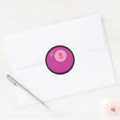 Sticker Rond Pink Eighball (Enveloppe)
