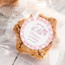 Pink En vichy Golf Girl 1er anniversaire