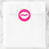 Sticker Rond Pink et lipstick blanc (Sac)
