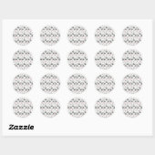 Sticker Rond Pink flamingo seamless pattern flowers, leaves (Feuille)