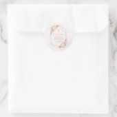 Sticker Rond Pink Floral Communion Calcomanía (Sac)