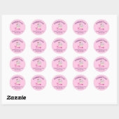 Sticker Rond Pink Frosted Cupcake Yum! Business (Feuille)