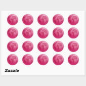 Sticker Rond Pink Globe (Feuille)