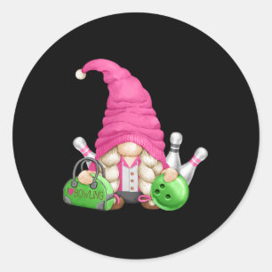 Sticker Rond Pink Gnome Maman Graphisme Pour Femmes Filles Et B