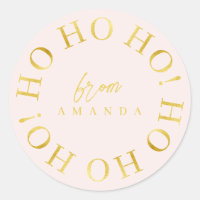 Pink Gold Christmas Ho Ho Ho ID1009