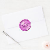 Sticker Rond Pink Graduation Cap Wax Seal (Enveloppe)