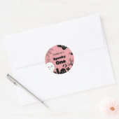 Sticker Rond Pink Halloween Sppoky Un premier anniversaire fête (Enveloppe)