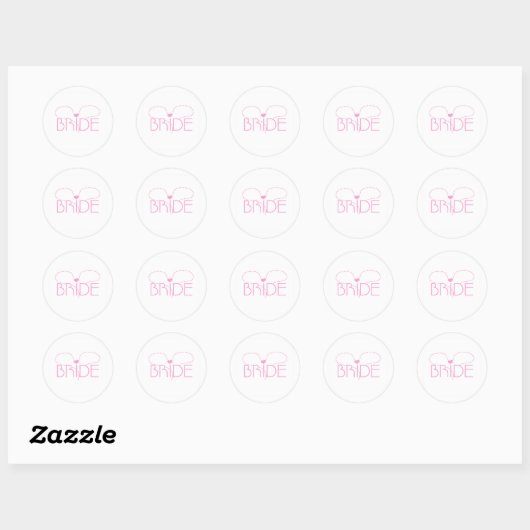 Sticker Rond Pink Heart (Feuille)