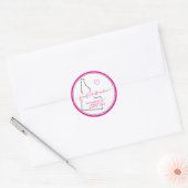 Sticker Rond Pink Idaho accueil retour carte adresse Signature (Enveloppe)
