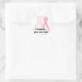 Sticker Rond pink_img, j'ai aidé...vous pouvez aussi ! (Sac)