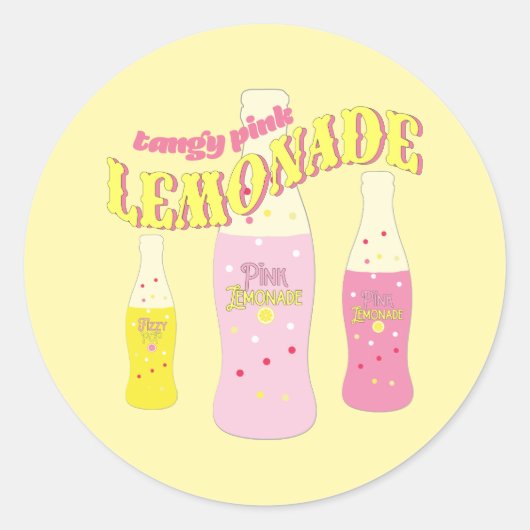 Sticker Rond Pink Lemonade Party (Devant)