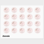 Sticker Rond Pink Little Miss Onedering 1er anniversaire Merci (Feuille)