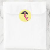 Sticker Rond Pink Mermaid (Sac)