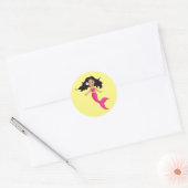 Sticker Rond Pink Mermaid (Enveloppe)