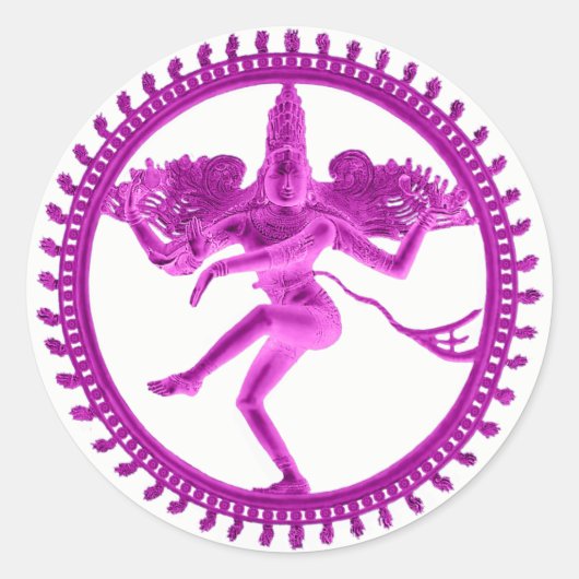 Sticker Rond Pink Nataraja (Devant)