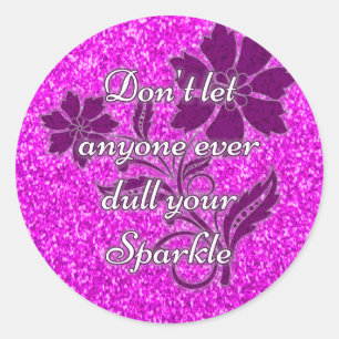Sticker Rond Pink ne laisse personne morne brillant collant ron