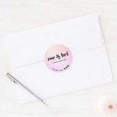 Sticker Rond Pink Ombre Ajouter Votre Logo Social Media (Enveloppe)