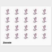 Sticker Rond Pink Paisley Gecko Lizard (Feuille)