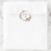 Sticker Rond Pink Peony 100e fête d'anniversaire Favor (Sac)