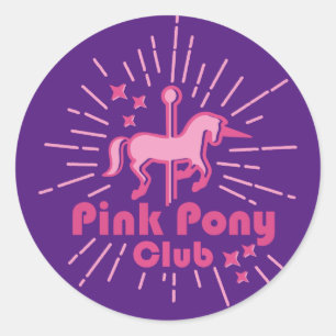 Sticker Rond Pink Pony Club