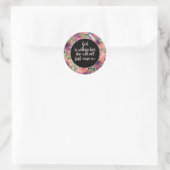 Sticker Rond Pink Purple Florple Bible Chrétienne Dieu au sein (Sac)