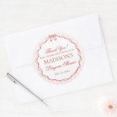 Sticker Rond Pink & Red Lingerie Shower Panty Party Favors (Enveloppe)