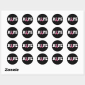 Sticker Rond Pink Ribbon Cancer Sensibilisation Cancer du sein  (Feuille)