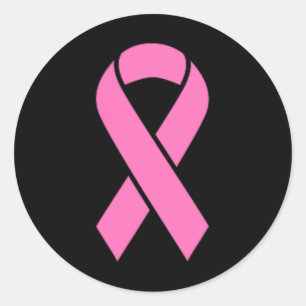 Sticker Rond Pink Ribbon Sensibilisation au cancer du sein