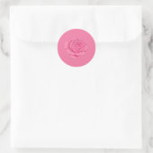 Sticker Rond Pink rose (Sac)