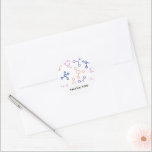 Sticker Rond Pink Science Molecules Merci Business<br><div class="desc">Belle science merci autocollants avec un motif molécule dans les couleurs rose et violet. Conçu par Patricia Alvarez.</div>