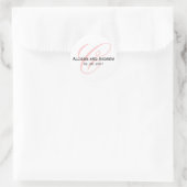 Sticker Rond Pink Script Initial C Monogramme Mariage Faveur (Sac)