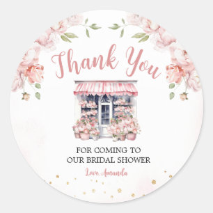 Sticker Rond Pink She's off the Market Fête des mariées Merci