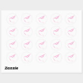 Sticker Rond Pink Snowboard (Feuille)