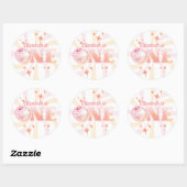 Sticker Rond Pink Super Disco Dancing Queen Premier anniversair (Feuille)