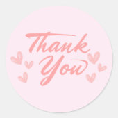 Sticker Rond Pink Thank you  (Devant)