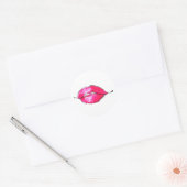 Sticker Rond Pink Watercolor Kiss (Enveloppe)