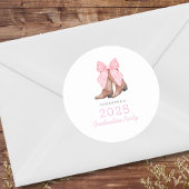 Sticker Rond Pink Western 2025 Graduation