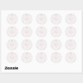 Sticker Rond Pink Winter Onederland Birthday Party (Feuille)