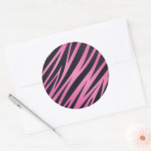 Sticker Rond Pink Zebra Stripe (Enveloppe)