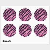 Sticker Rond Pink Zebra Stripe (Feuille)
