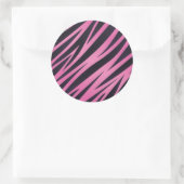 Sticker Rond Pink Zebra Stripe (Sac)